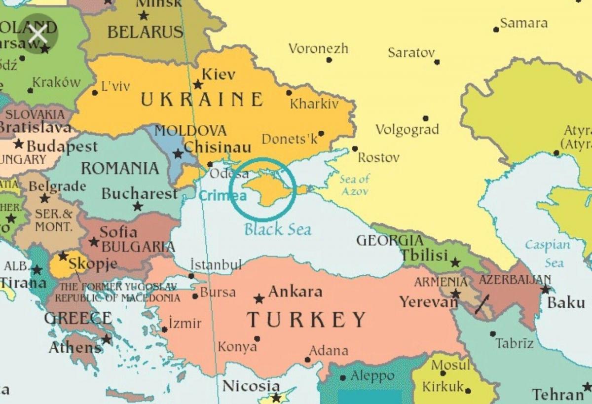 מפה של מולדובה ומדינות