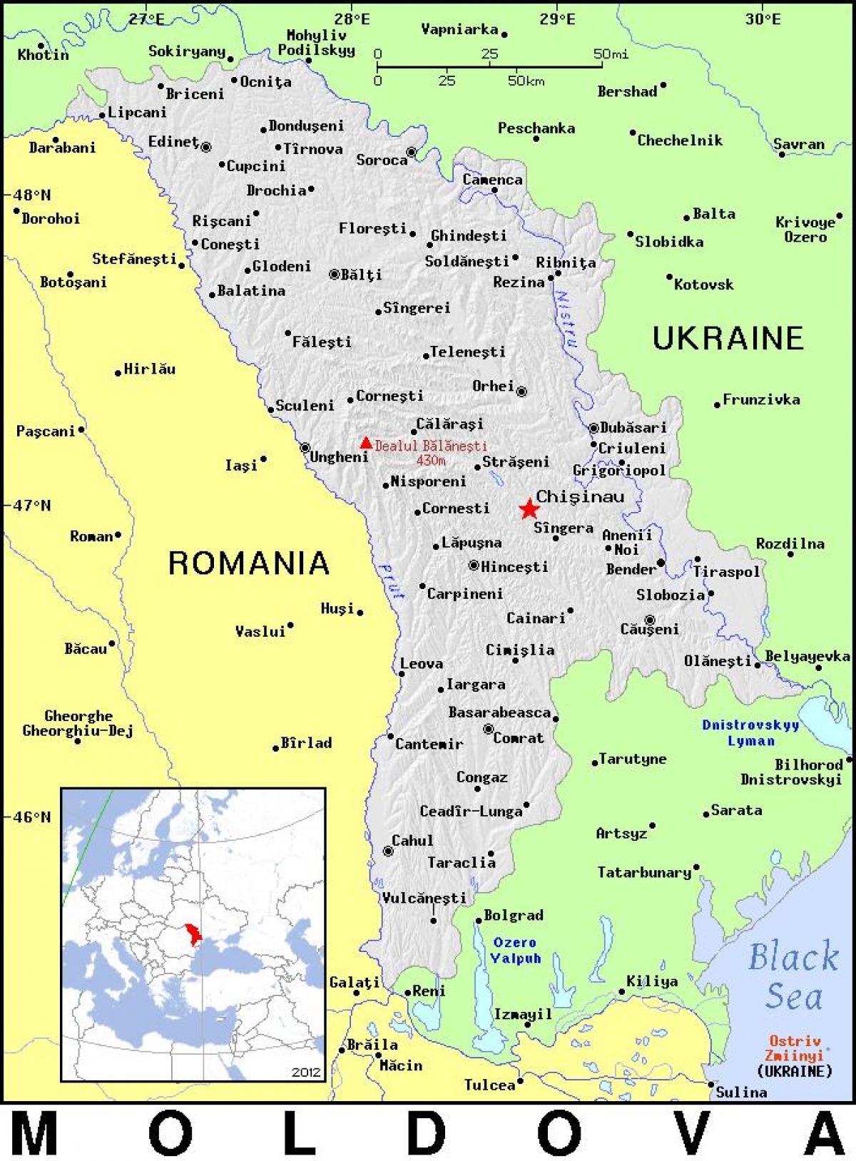 מפה של מולדובה המדינה 