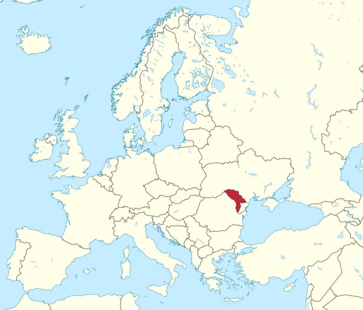 מפה של מולדובה אירופה