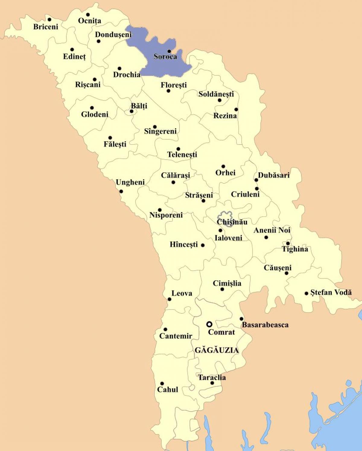 מפה של cahul מולדובה
